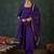 Embroidered Square Neck Anarkali Kurta With Trousers And Dupatta