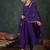 Embroidered Square Neck Anarkali Kurta With Trousers And Dupatta