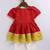 Girls' red and cream dhoti kurta set