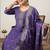 Plus Size Embroidered Regular Kurta with Trousers & With Dupatta