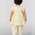 Cotton blend kurta dhoti set for girls | cream yellow | embroidered | festive wear