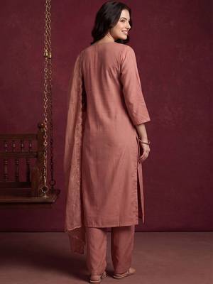 Women Ethnic Motifs Embroidered Regular Thread Work Kurta with Trousers & With Dupatta 5