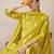 Floral Printed Notch Neck Sequinned  Cotton Kurta & Trousers & Dupatta