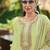 Floral Embroidered  Cotton Straight Kurta With Trousers & Dupatta