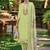 Floral Embroidered  Cotton Straight Kurta With Trousers & Dupatta