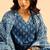 Blue Floral Printed V-Neck  Cotton Straight Kurta with Palazzo & Dupatta