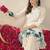 Women Floral Embroidered Regular Thread Work  Cotton Kurta with Palazzos