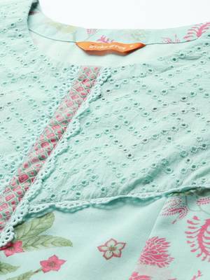 Floral Printed Regular Kurta with Trousers & Dupatta 2