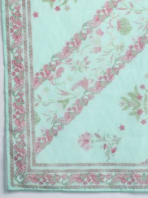 Floral Printed Regular Kurta with Trousers & Dupatta 4