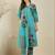 Floral Printed  Cotton A Line Kurta With Trousers