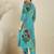 Floral Printed  Cotton A Line Kurta With Trousers