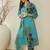 Floral Printed  Cotton A Line Kurta With Trousers