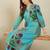 Floral Printed  Cotton A Line Kurta With Trousers