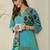 Floral Printed  Cotton A Line Kurta With Trousers