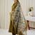Embroidered Regular Thread Work Kurta With Trousers & Dupatta