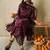 Floral Printed V Neck  Cotton Kurta With Salwar & Dupatta