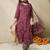 Floral Printed V Neck  Cotton Kurta With Salwar & Dupatta