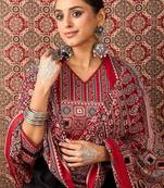 Women Ethnic Motifs Black Printed  Cotton Kurta with Trousers & Dupatta