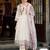 Floral Embroidered Thread Work A-Line Kurta With Trousers & Dupatta
