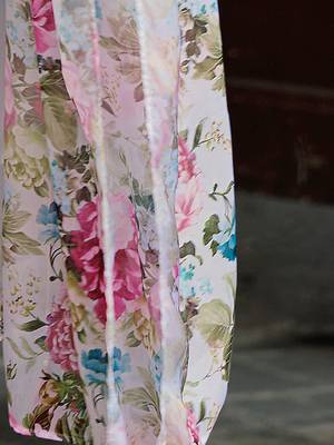 Floral Embroidered Thread Work A-Line Kurta With Trousers & Dupatta 3