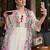Floral Embroidered Thread Work A-Line Kurta With Trousers & Dupatta