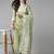 Women Green Yoke Design Regular Republic Day Kurta with Palazzos & Dupatta