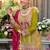 Floral Embroidered Sequinned Chinon Straight Kurta With Palazzos & Dupatta