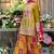 Floral Embroidered Sequinned Chinon Straight Kurta With Palazzos & Dupatta