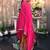 Floral Embroidered Sequinned Chinon Straight Kurta With Palazzos & Dupatta