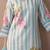 Floral Printed V-Neck Linen Kurta with Trousers & Dupatta