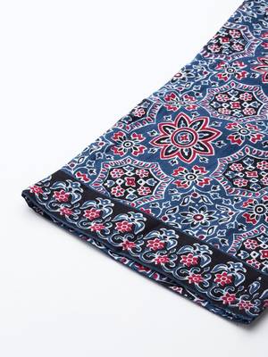 Ethnic Motifs Printed Mirror Work  Cotton Kurta with Trousers & With Dupatta 9