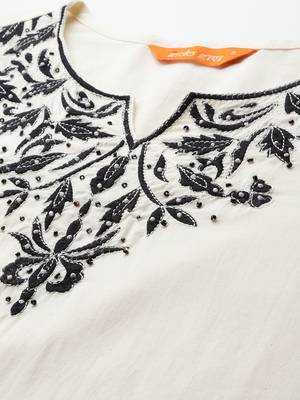 Ethnic Motifs Embroidered Regular  Cotton Kurta with Trousers & Dupatta 2