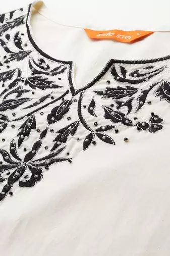 Ethnic Motifs Embroidered Regular  Cotton Kurta with Trousers & Dupatta