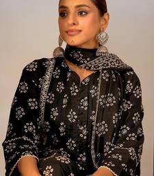 Women Ethnic Motifs Printed Regular  Cotton Kurta with Trousers & With Dupatta