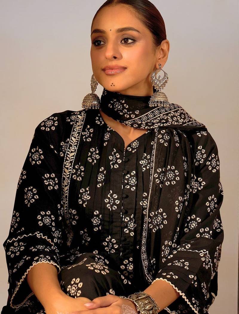 Women Ethnic Motifs Printed Regular  Cotton Kurta with Trousers & With Dupatta