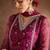 Bandhani Printed V-Neck Zari Silk Chiffon Straight Kurta With Trousers & Dupatta