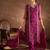Bandhani Printed V-Neck Zari Silk Chiffon Straight Kurta With Trousers & Dupatta