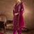 Bandhani Printed V-Neck Zari Silk Chiffon Straight Kurta With Trousers & Dupatta