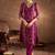 Bandhani Printed V-Neck Zari Silk Chiffon Straight Kurta With Trousers & Dupatta