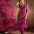 Bandhani Printed V-Neck Zari Silk Chiffon Straight Kurta With Trousers & Dupatta