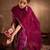 Bandhani Printed V-Neck Zari Silk Chiffon Straight Kurta With Trousers & Dupatta