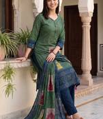 Women Ethnic Bandani Print Regular Kurta With Trousers & Dupatta