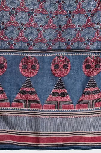 Ethnic Motifs Printed Mirror Work  Cotton Kurta with Trousers & With Dupatta