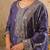 Floral Embroidered Round Neck Zari Straight Kurta & Trousers With Dupatta