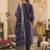 Floral Embroidered Round Neck Zari Straight Kurta & Trousers With Dupatta