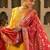 Floral Yoke Design Round Neck Zari Straight Kurta & Trousers With Dupatta
