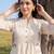 Women Floral Embroidered Pleated Thread Work Pure Cotton Kurta with Trousers