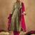 Bandhani Printed Pure Cotton Kurta With Trousers & Dupatta