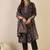 Floral Printed V-Neck Pure Cotton Straight Kurta With Trousers & Dupatta