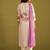 Floral Printed V-Neck Linen Straight Kurta With Trousers & Dupatta